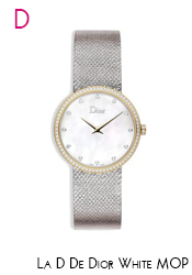 Dior White MOP & Diamond 2 Tone Watch